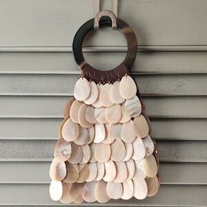 90s Craft Link Mother of Pearl Flapper Purse